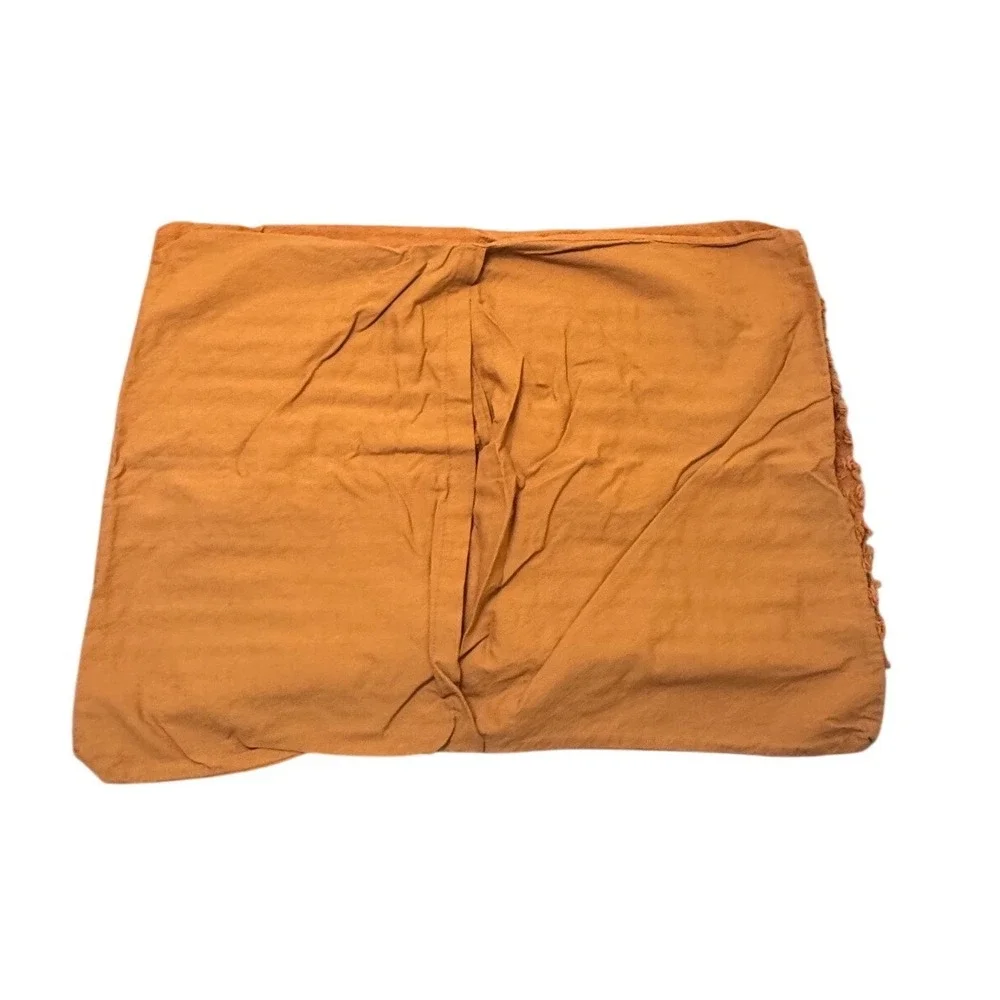 West Elm Cotton Tufted Texture Pillowcase Sham x2 Terracotta Standard 20x26